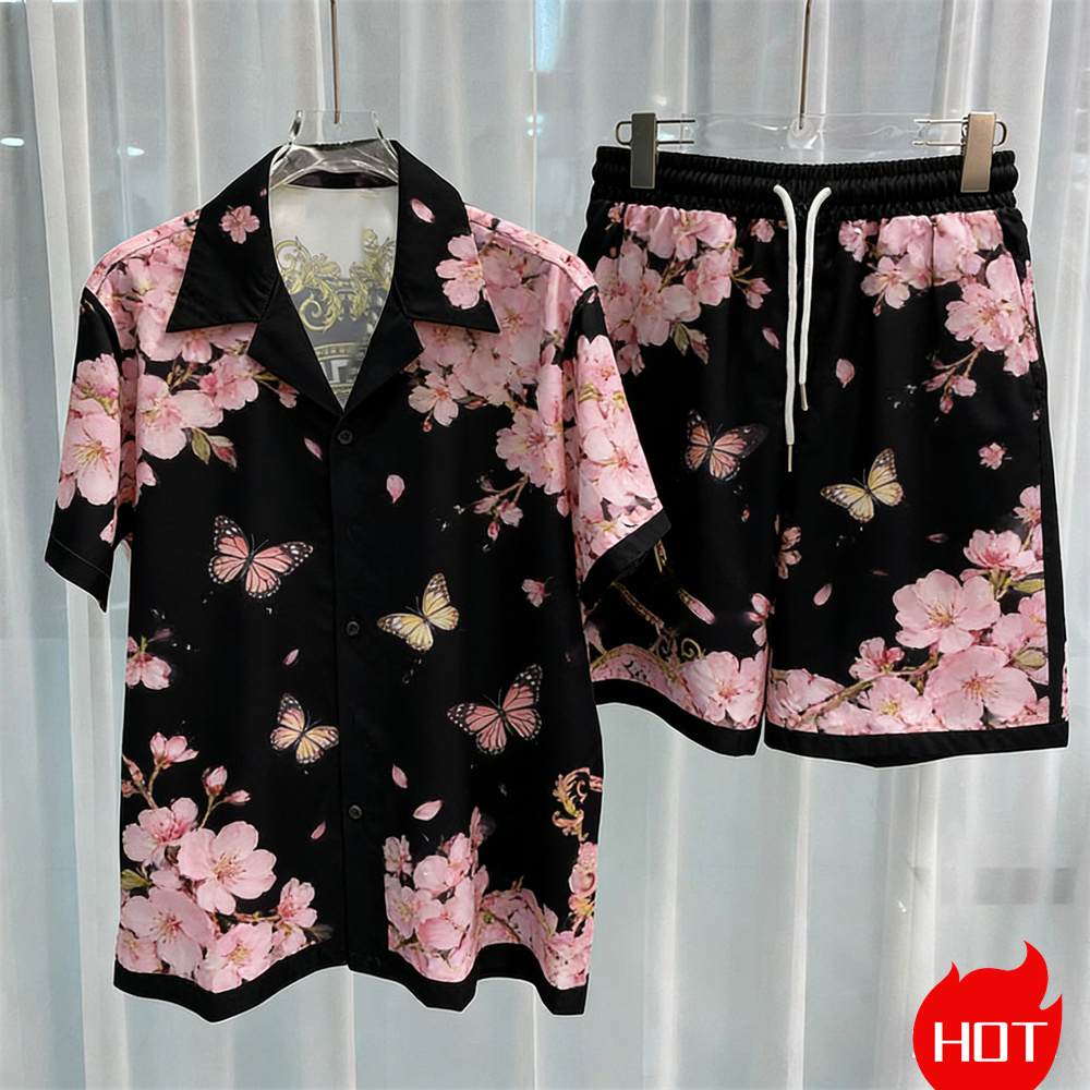 Summer Clothing Trends - 디지털 프린트 남성 세트 패션 투피스