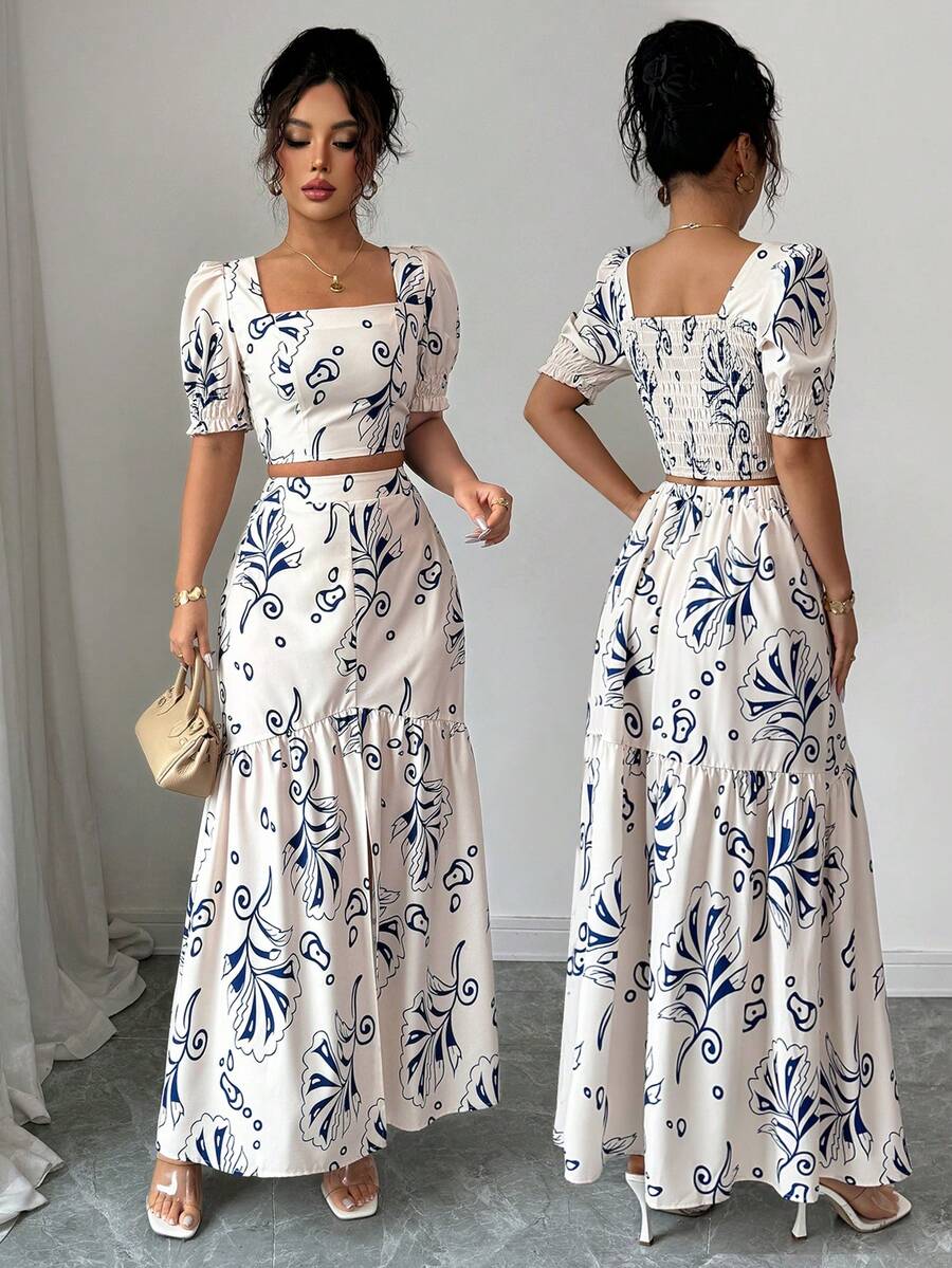 Summer Clothing For Older Women - 2026 여성 여름 투피스 의상, 플로럴