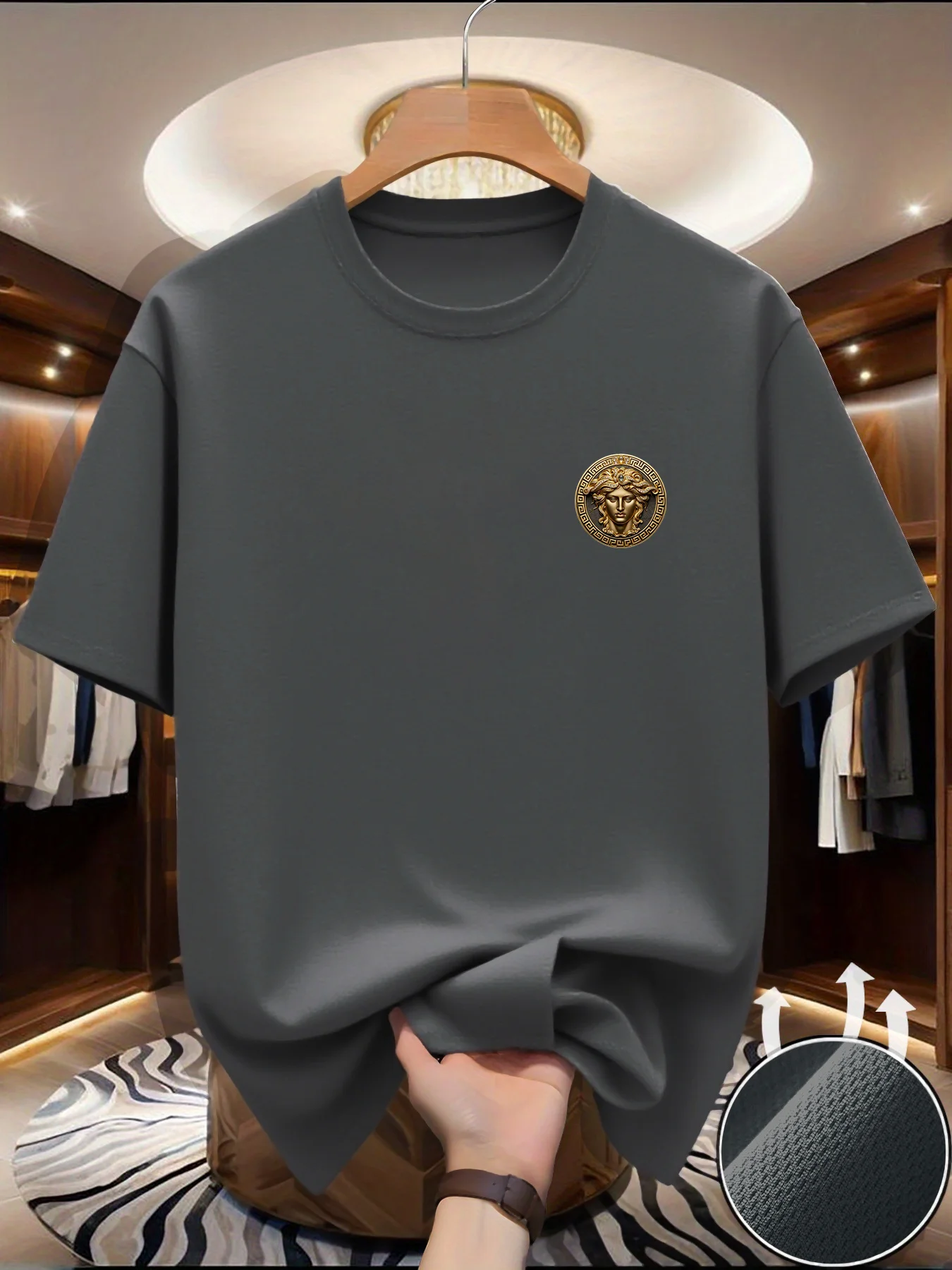Summer Clothing Europe - 남성용 쥬얼리 걸 프린트 티셔츠 여름
