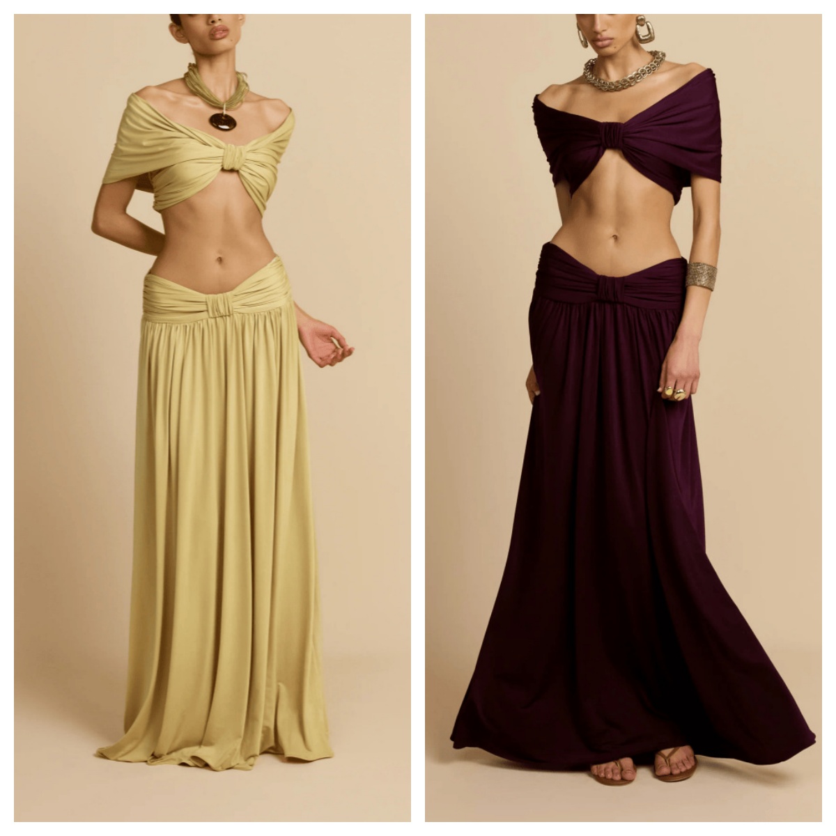 Summer Vacation Clothing Women - 패션 민소매 속이 비치는 크롭탑&하프 스커트