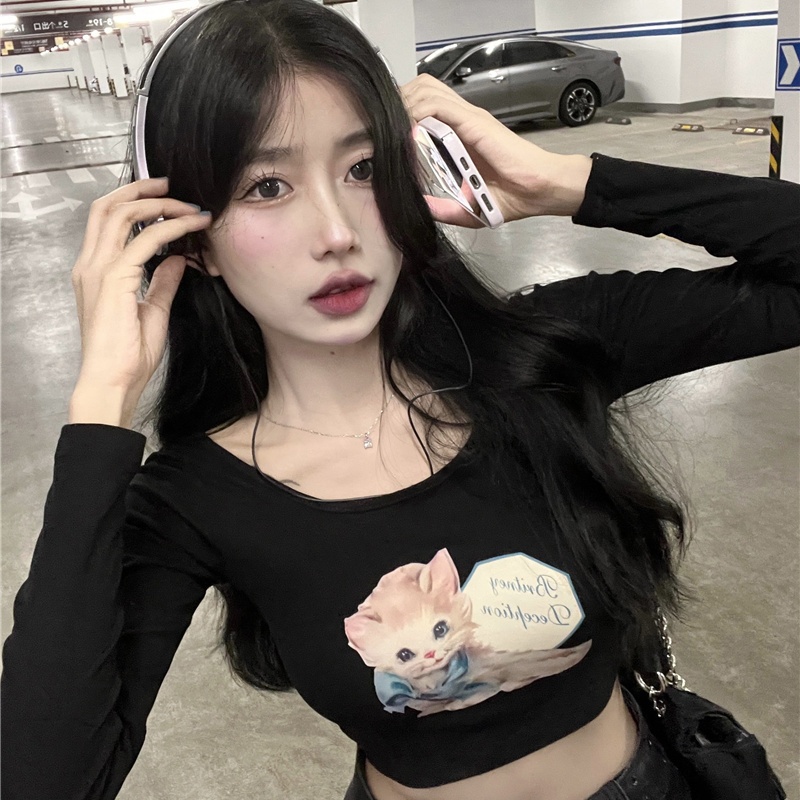 Summer Clothing Vibes - 크롭 탑 티셔츠 우아한 여성 의류