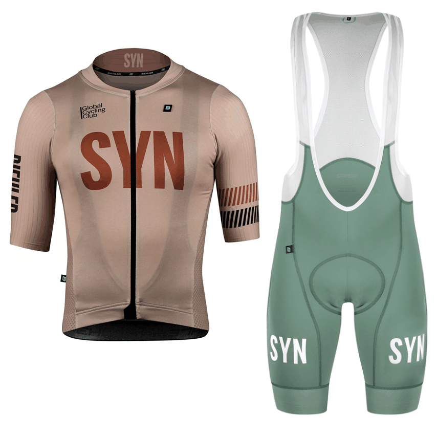 Summer Clothing Men Sale - SYN 다크 브라운 남성용 반팔 사이클링
