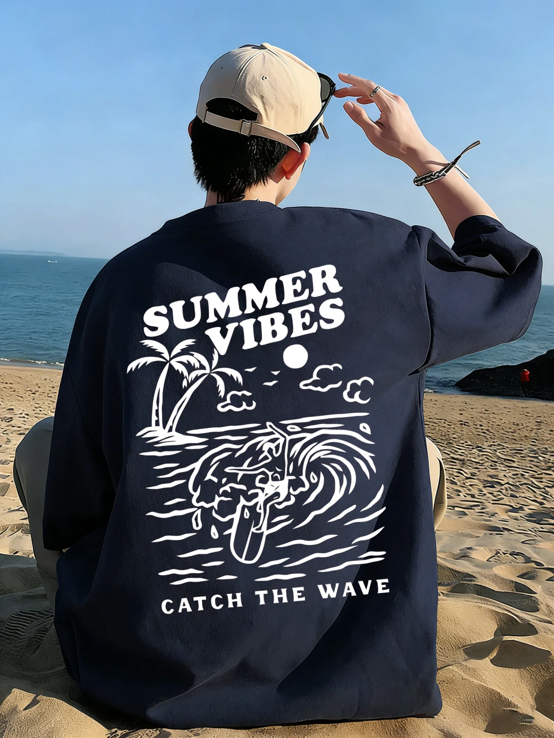 Summer Clothing Vibes - Summer Vibes Catch The Wave 티셔츠