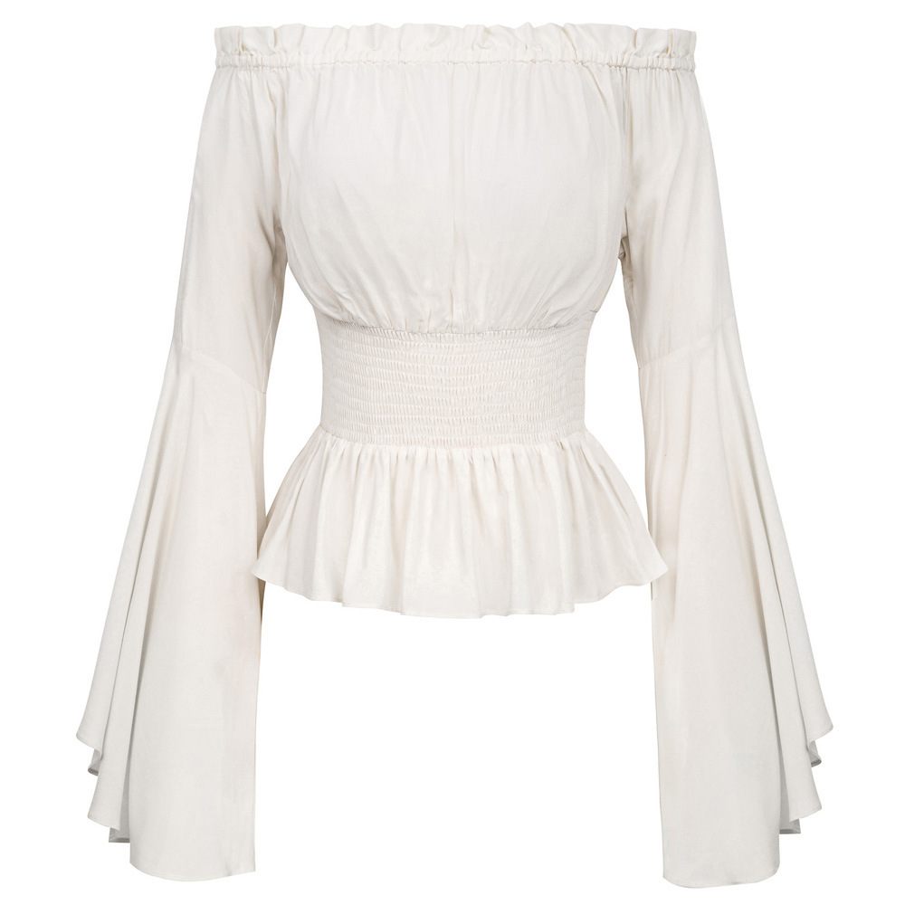 Summer Renaissance Clothing - 중세 여성 상의 및 긴팔 의류,