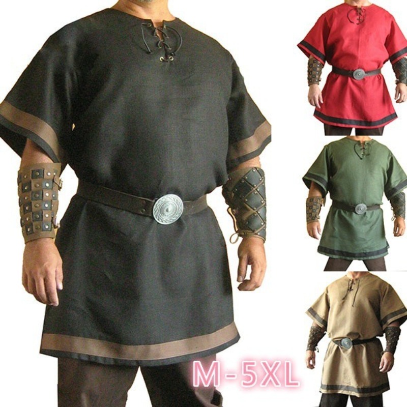 Summer Renaissance Clothing - 캐주얼 남성 무대 의상 중세 바이킹