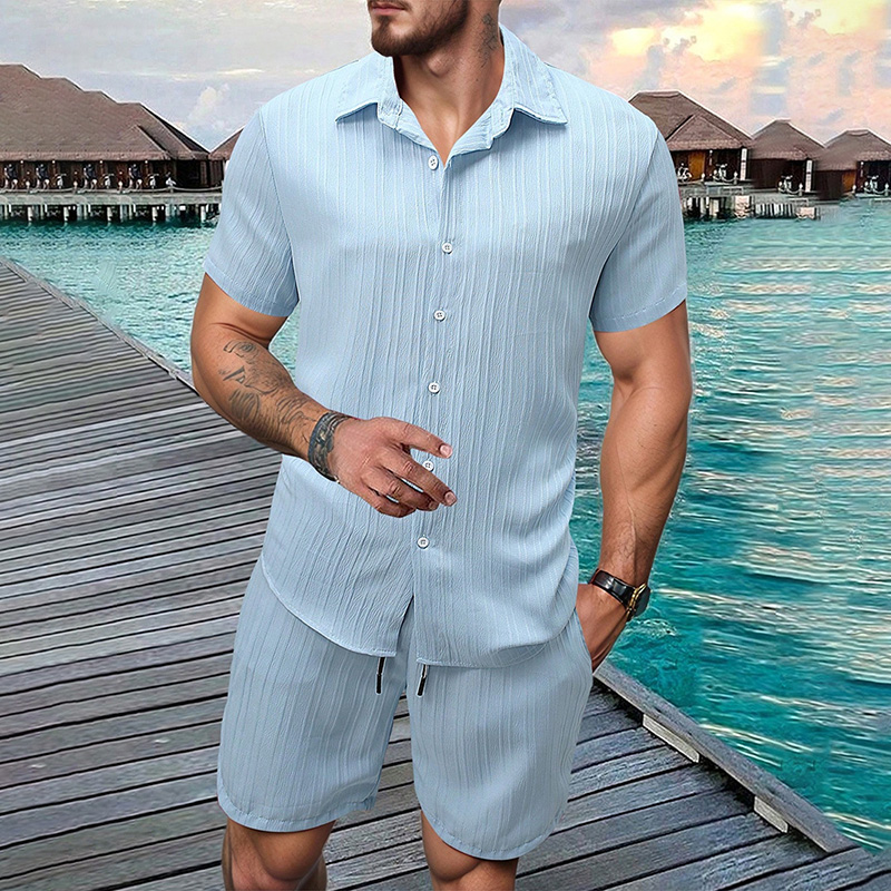 Summer Clothing Trends - 2026 신상 남성 세로 주름 라펠