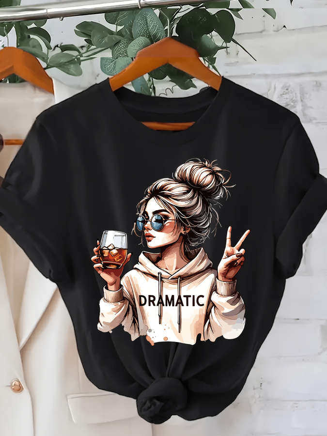 Summer Clothing Trends 2026 - DRAMATIC 1pc 여성 패션 프린트 라운드