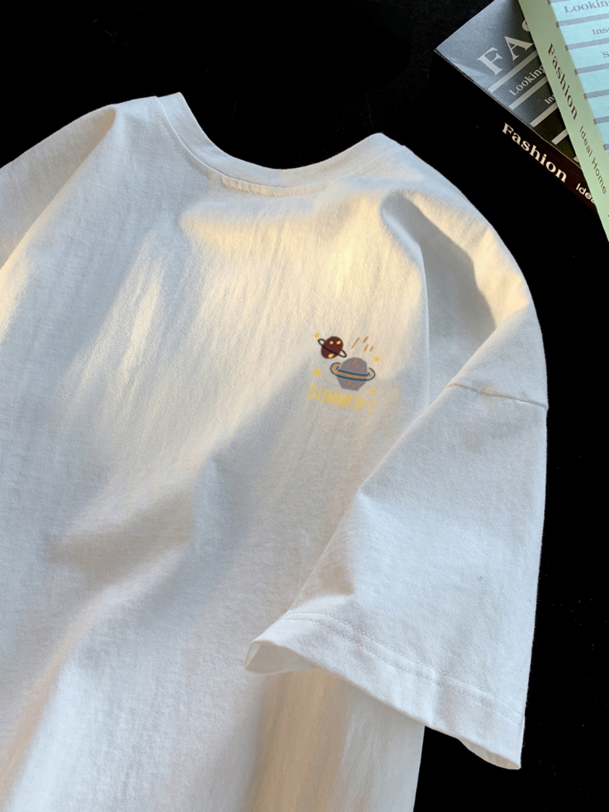 다용도 순면 반팔 티셔츠 유니섹스 레트로 여름 패션 브 - Summer Clothing Label 리뷰 및 가격