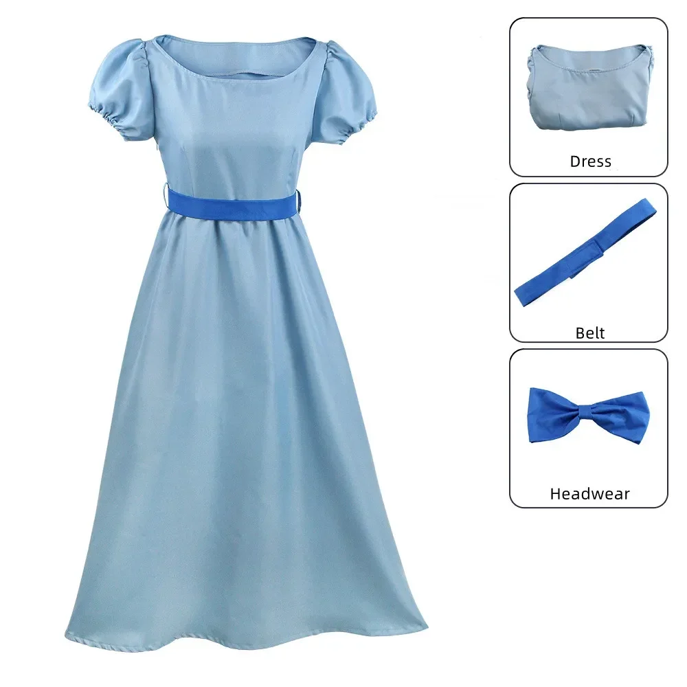 웬디 공주 풀세트 드레스 팬 피터 여성 소녀 할로윈 파 - Summer Clothing For Older Women 리뷰 및 가격