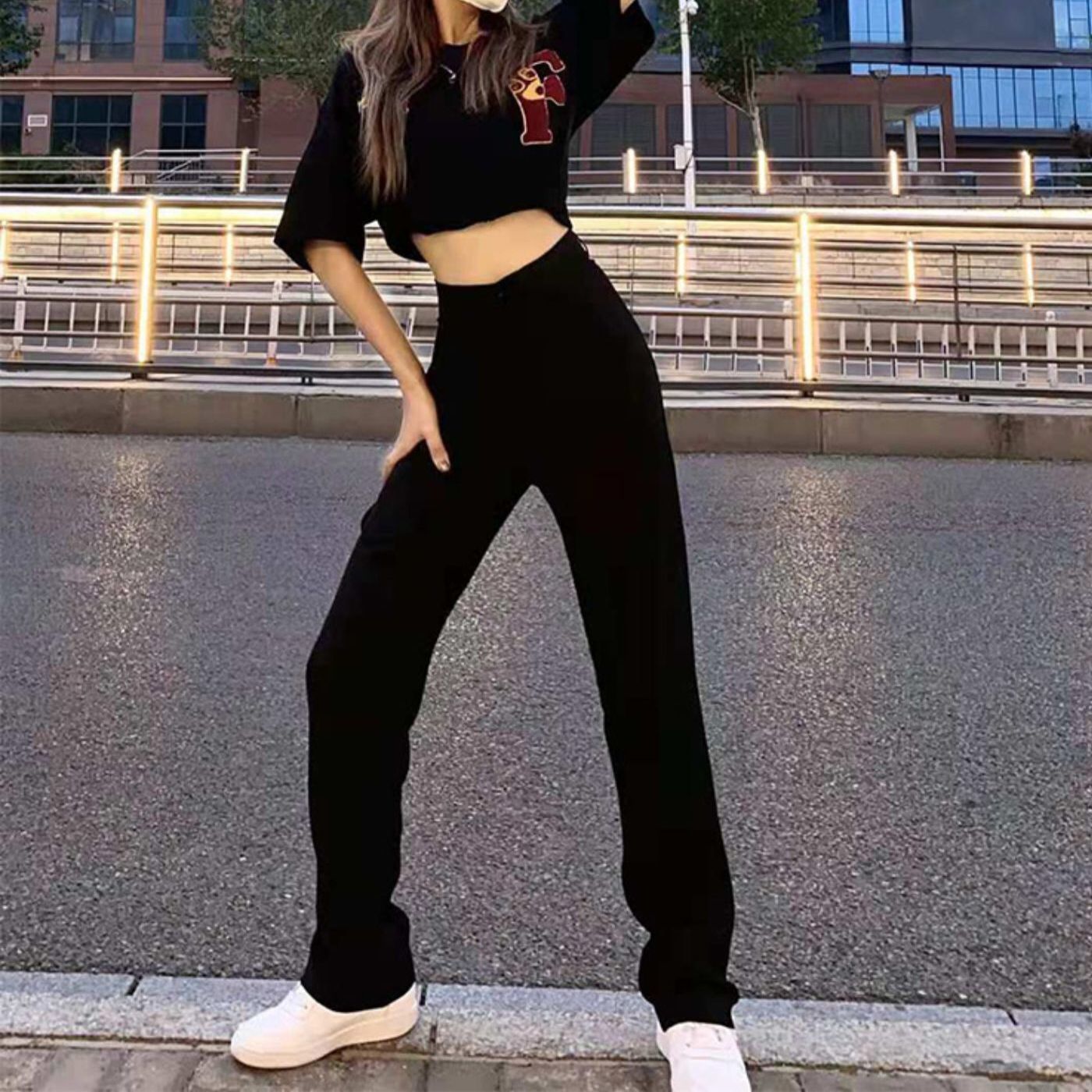 플레어 진 고딕 의류 힙합 분위기 인기 미학 하라주쿠  - Summer Clothing Vibes 리뷰 및 가격