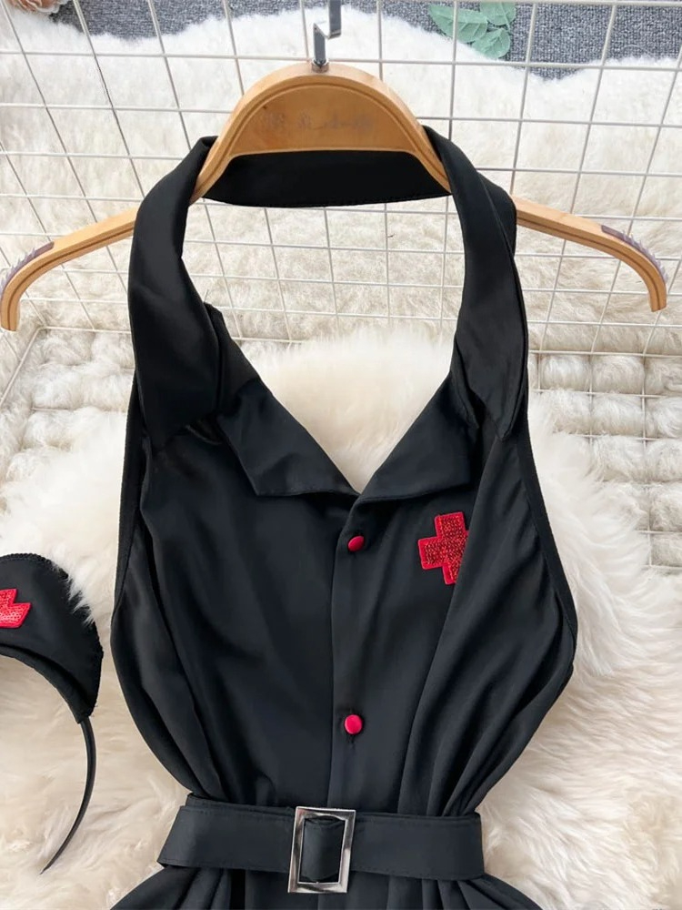 에로틱 패션 섹시 홀터 란제리 드레스 여름 V넥 빈티지 - Summer Clothing Trends 리뷰 및 가격