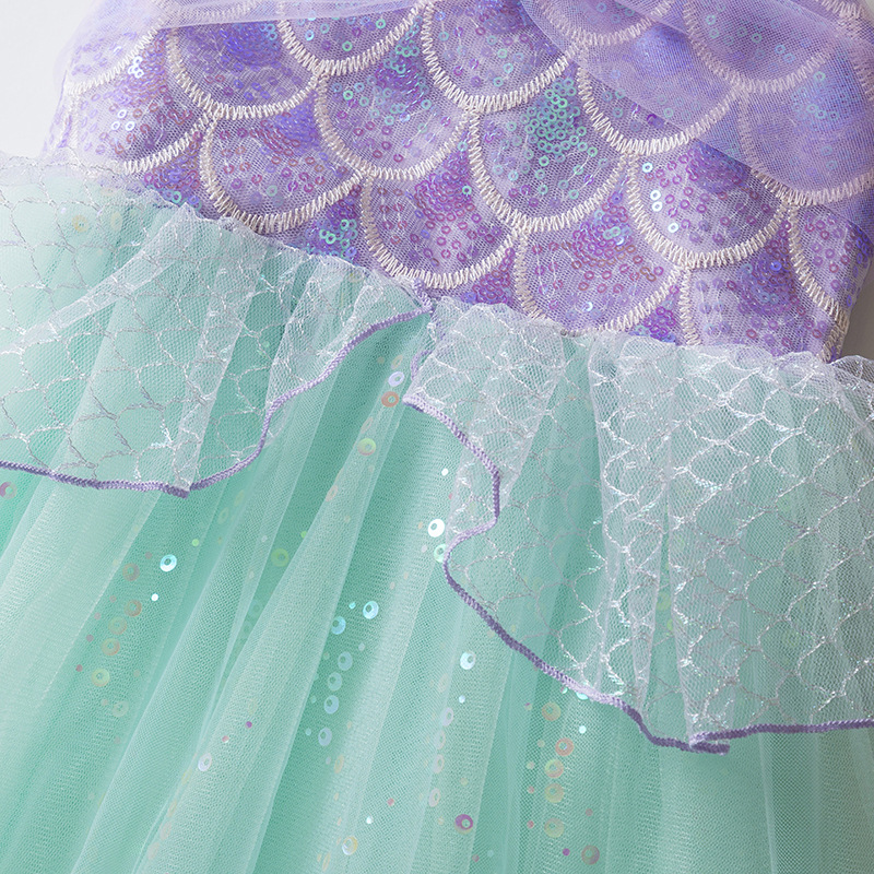여자아이 인어공주 튀튀 드레스 스팽글 스케일 슬링 공주 - Summer Clothing Europe 리뷰 및 가격