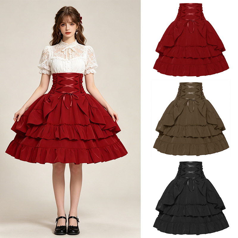 여성 빅토리아 시대 스커트 중세 르네상스 코트 이중 레 - Summer Renaissance Clothing 리뷰 및 가격