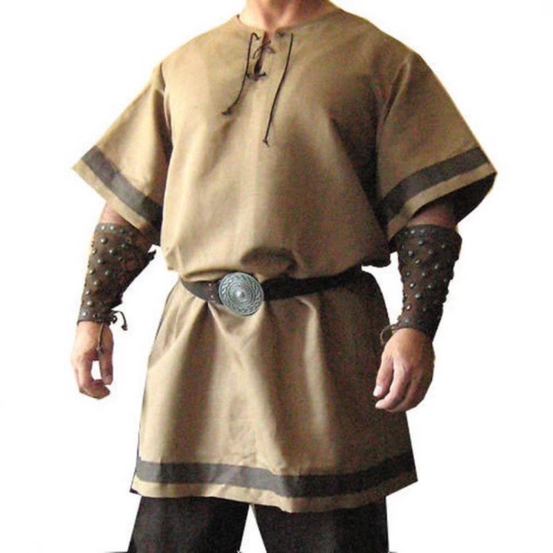 캐주얼 남성 무대 의상 중세 바이킹 레드 르네상스 패션 - Summer Renaissance Clothing 리뷰 및 가격