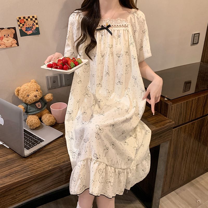 플러스 사이즈 공주 스타일 나이트 가운 여름 짧은 소매 - Summer Alt Clothing 리뷰 및 가격