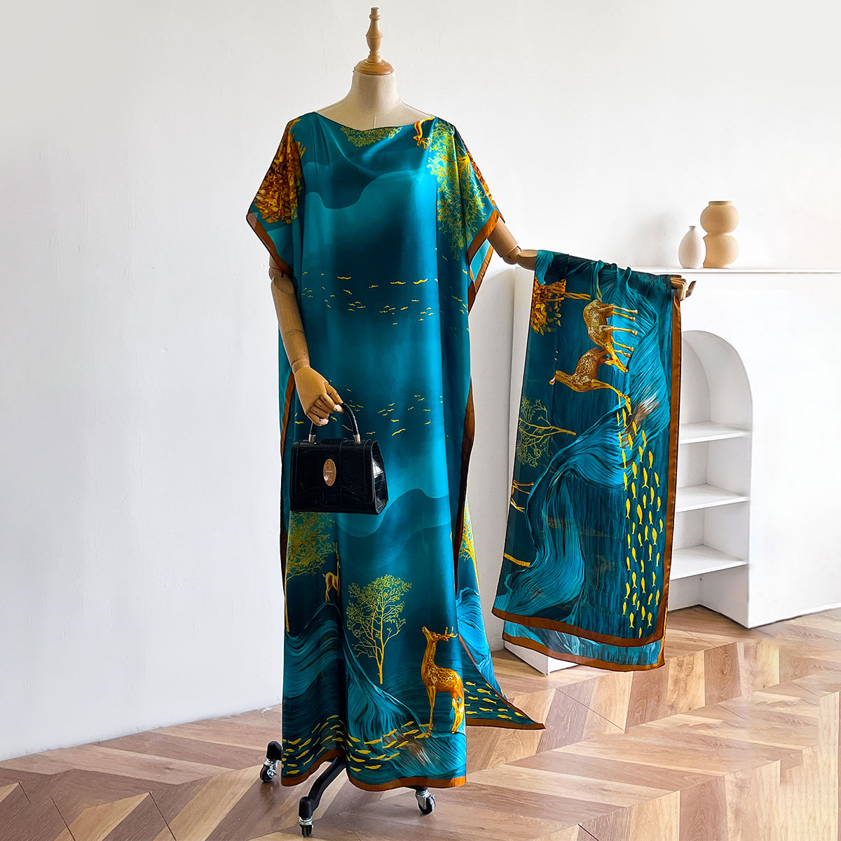 여성용 롱 숄 두바이 패션 MUMU 디자인 실크 소프트 - Summer Clothing For Older Women 리뷰 및 가격