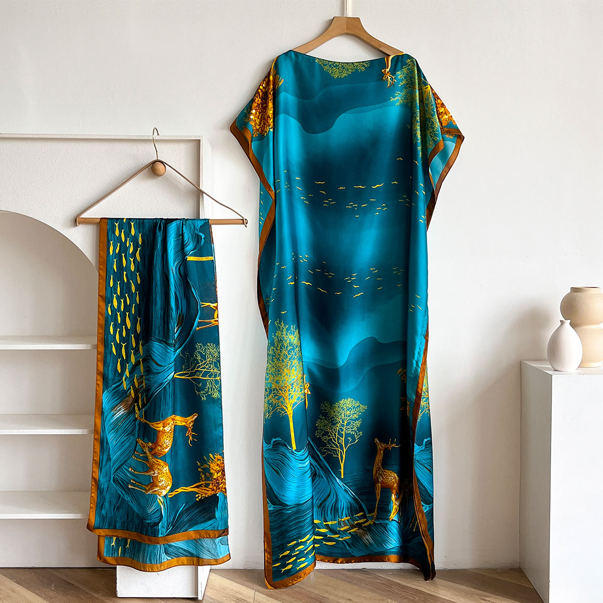 여성용 롱 숄 두바이 패션 MUMU 디자인 실크 소프트 - Summer Clothing For Older Women 리뷰 및 가격