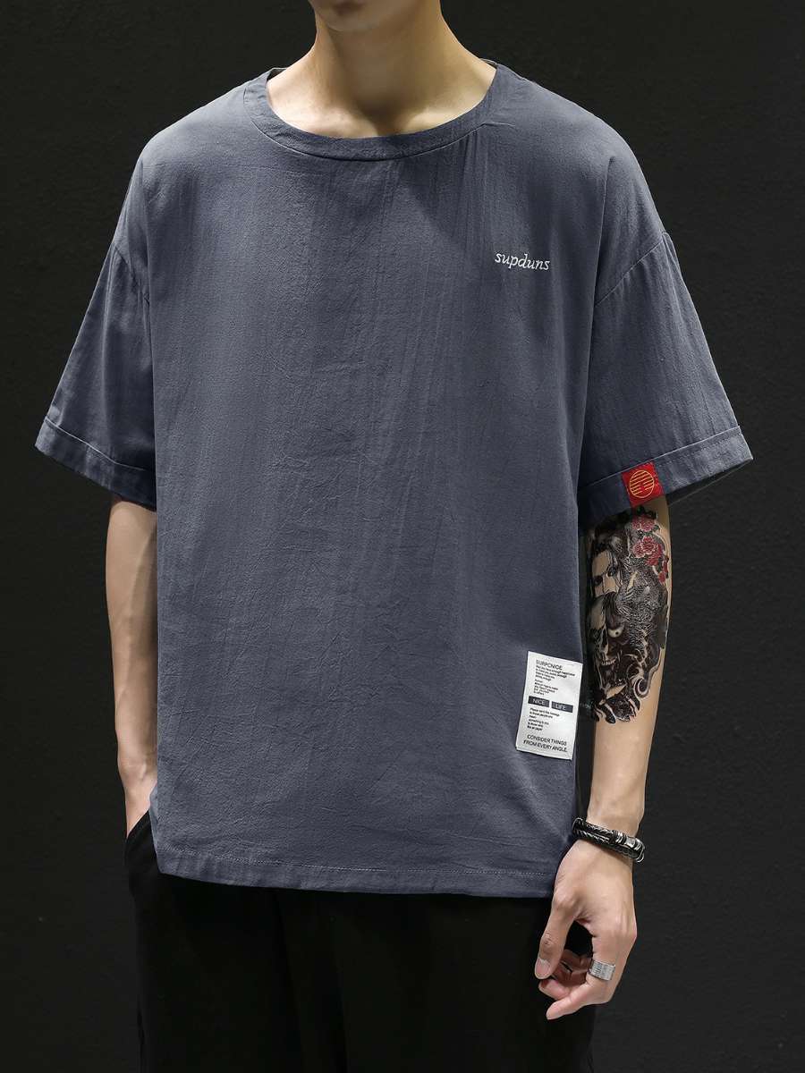 여름 면 린넨 청소년 티셔츠 라지 사이즈 통기성 라벨  - Summer Clothing Label 리뷰 및 가격
